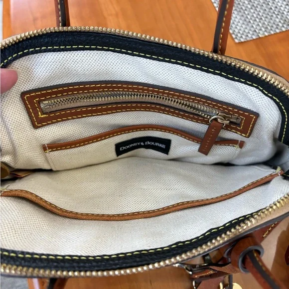 Dooney & Bourke Black Domed Satchel with Handles or Crossbody Bag Like New - Picture 15 of 16